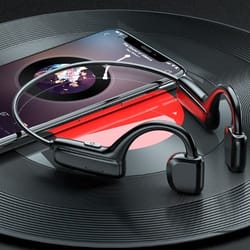 bluetooth bone conduction headphones, wireless earbuds, outdoor sport headset for jogging, cycling