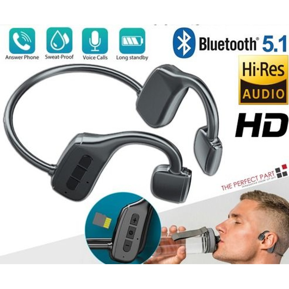 Bluetooth Bone Conduction Headphones Wireless Earbuds For Sports Open Ear Headset For Safe Listenin