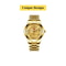 Classic Stainless Steel Gold Mens Diamond Watch Waterproof Business Gift Elegant Quartz Watch 8