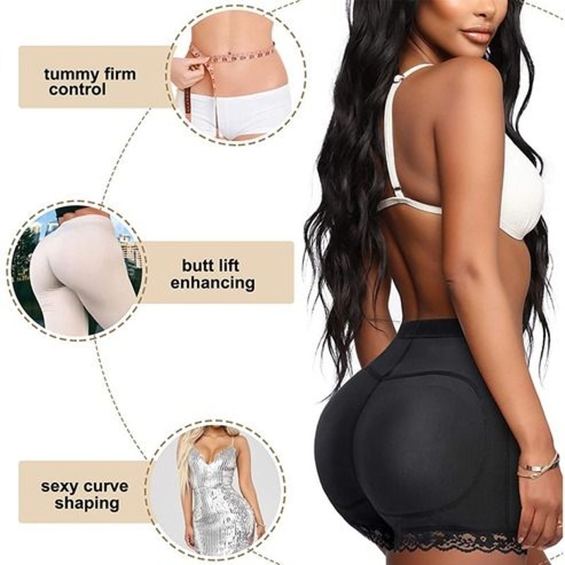 Womens Booty Shaper Padded Underwear Fake Ass Butt Lifter Hip Enhancer Tummy Control For Sexy Curv 8