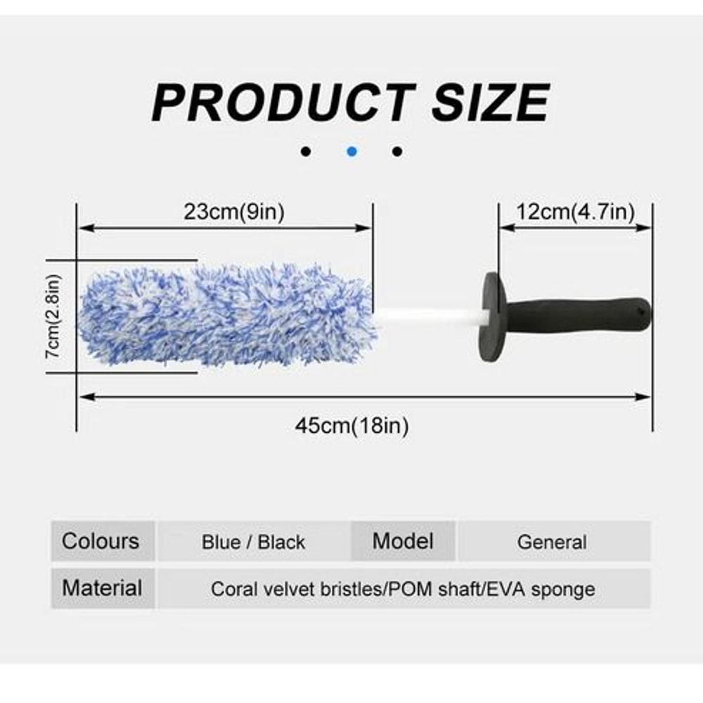 Soft Bristle Car Alloy Wheel Cleaning Brush Tool Tire Cleaner UltraFine Fiber Brush For Detailing W 9