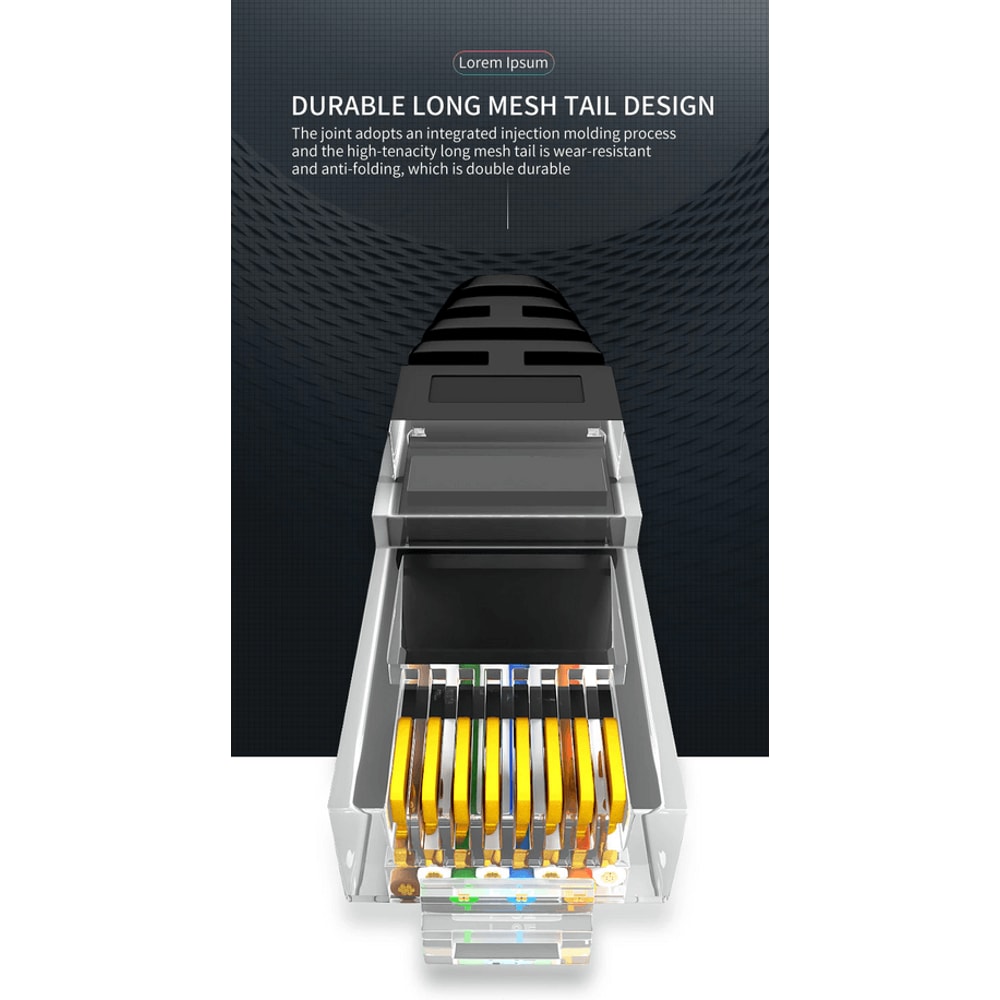 HighSpeed Cat Ethernet RJ45 Cable 40Gbps Super Speed Gold Plated Patch LAN Network For Professional