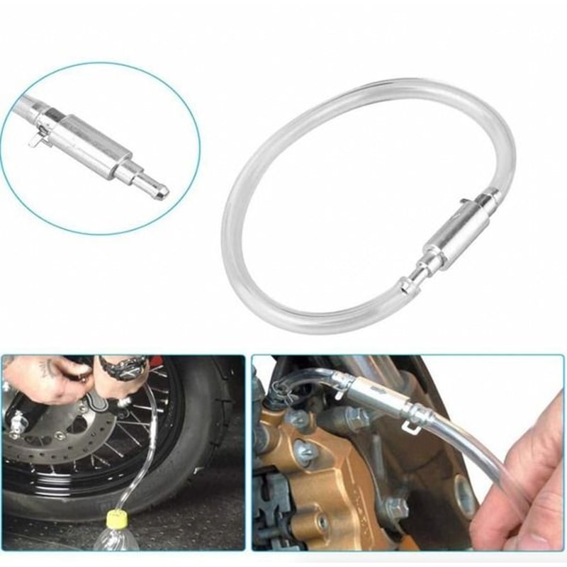 Brake Bleeder Hose One Way Valve Tube Car Motorcycle Clutch Bleeding Tool Set 0