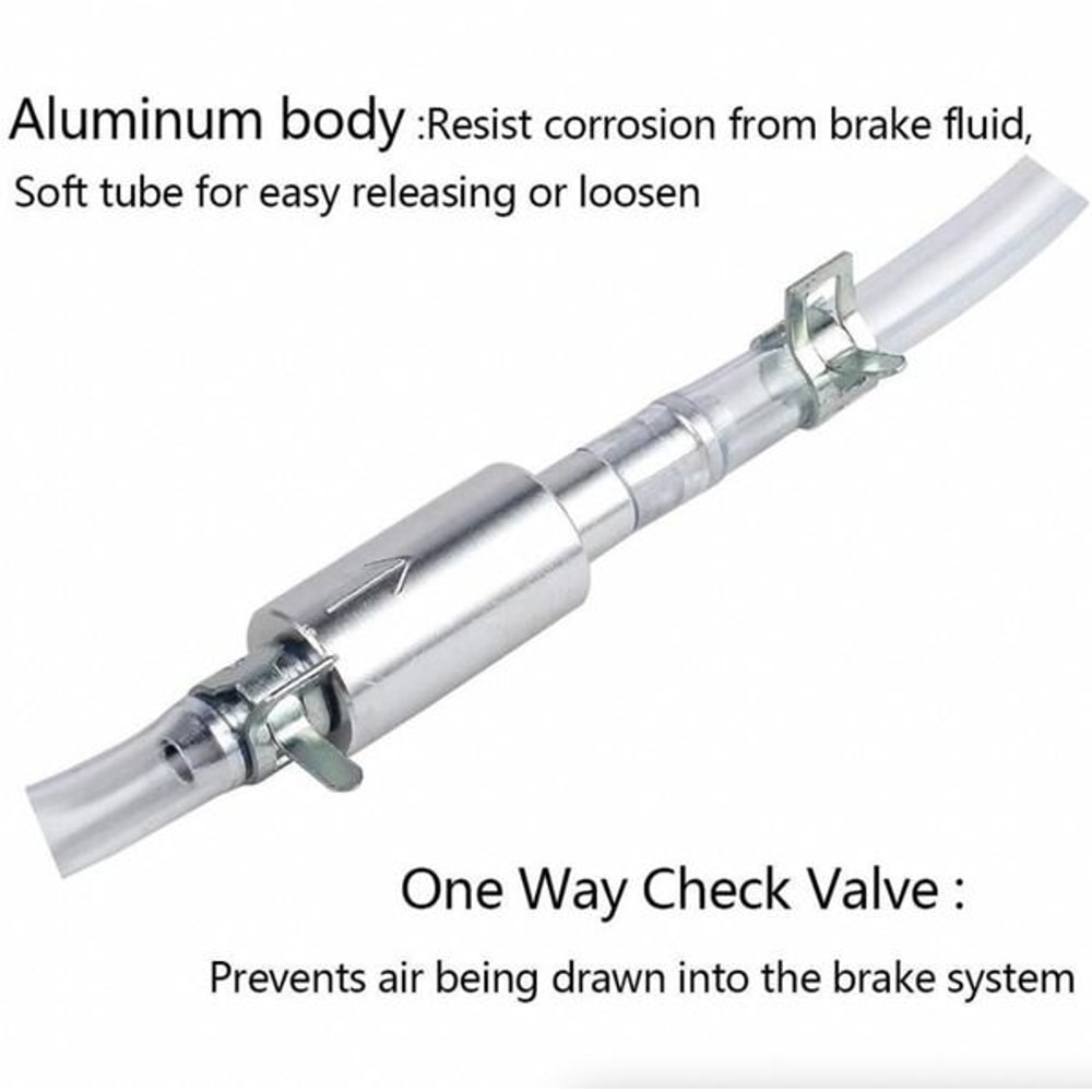 Brake Bleeder Hose One Way Valve Tube Car Motorcycle Clutch Bleeding Tool Set 9