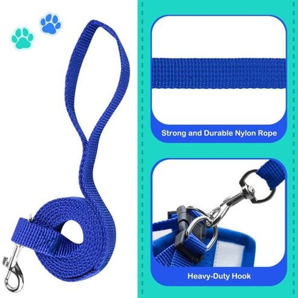 Adjustable Cat Dog Harness Reflective Control Vest Leash For Dogs Pet Safety 12