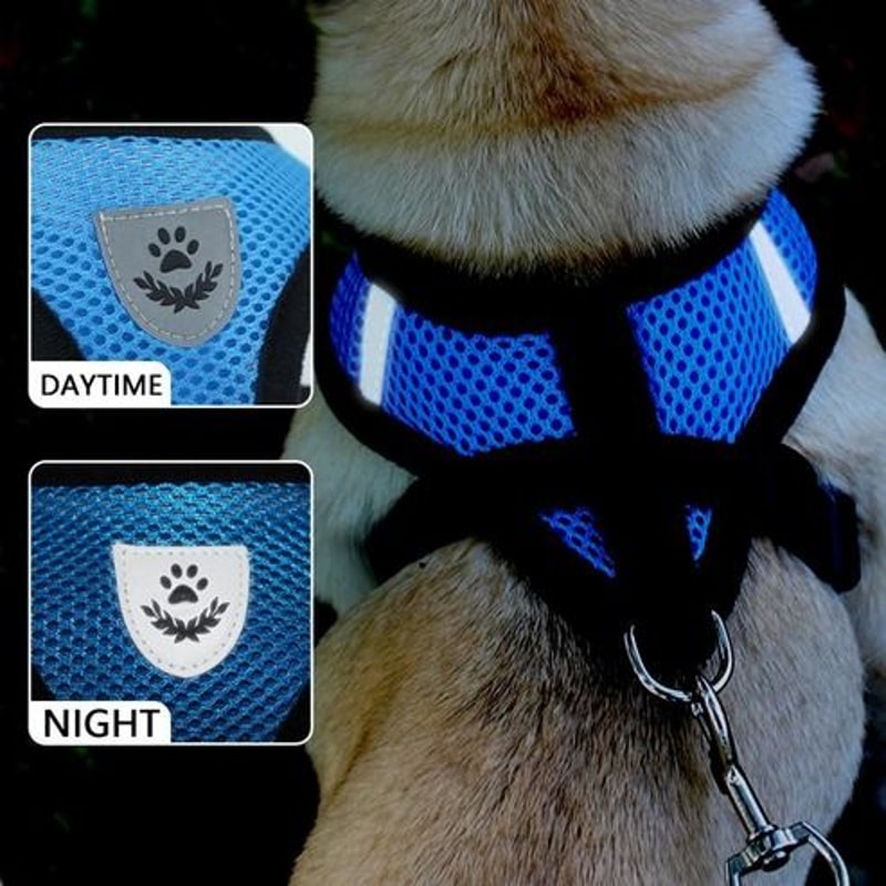 Adjustable Cat Dog Harness Reflective Control Vest Leash For Dogs Pet Safety 9