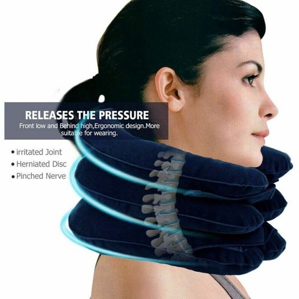 Neck Traction Device For Pain Relief Adjustable Cervical Collar Brace Support Therapy 5