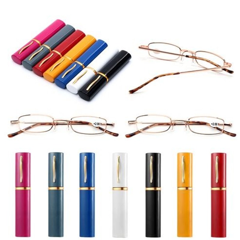 Compact Reading Glasses With Case Classic HD Spring Design TravelFriendly Readers 13