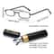 Compact Reading Glasses With Case Classic HD Spring Design TravelFriendly Readers 10