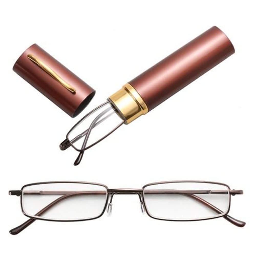 Compact Reading Glasses With Case Classic HD Spring Design TravelFriendly Readers 7