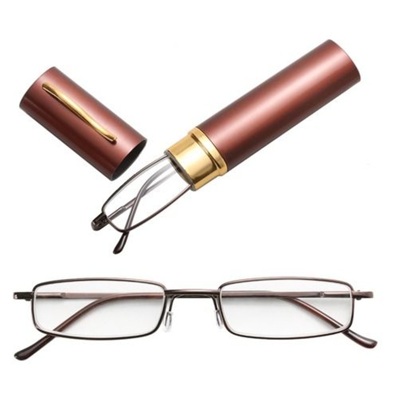 Compact Reading Glasses With Case Classic HD Spring Design TravelFriendly Readers 7