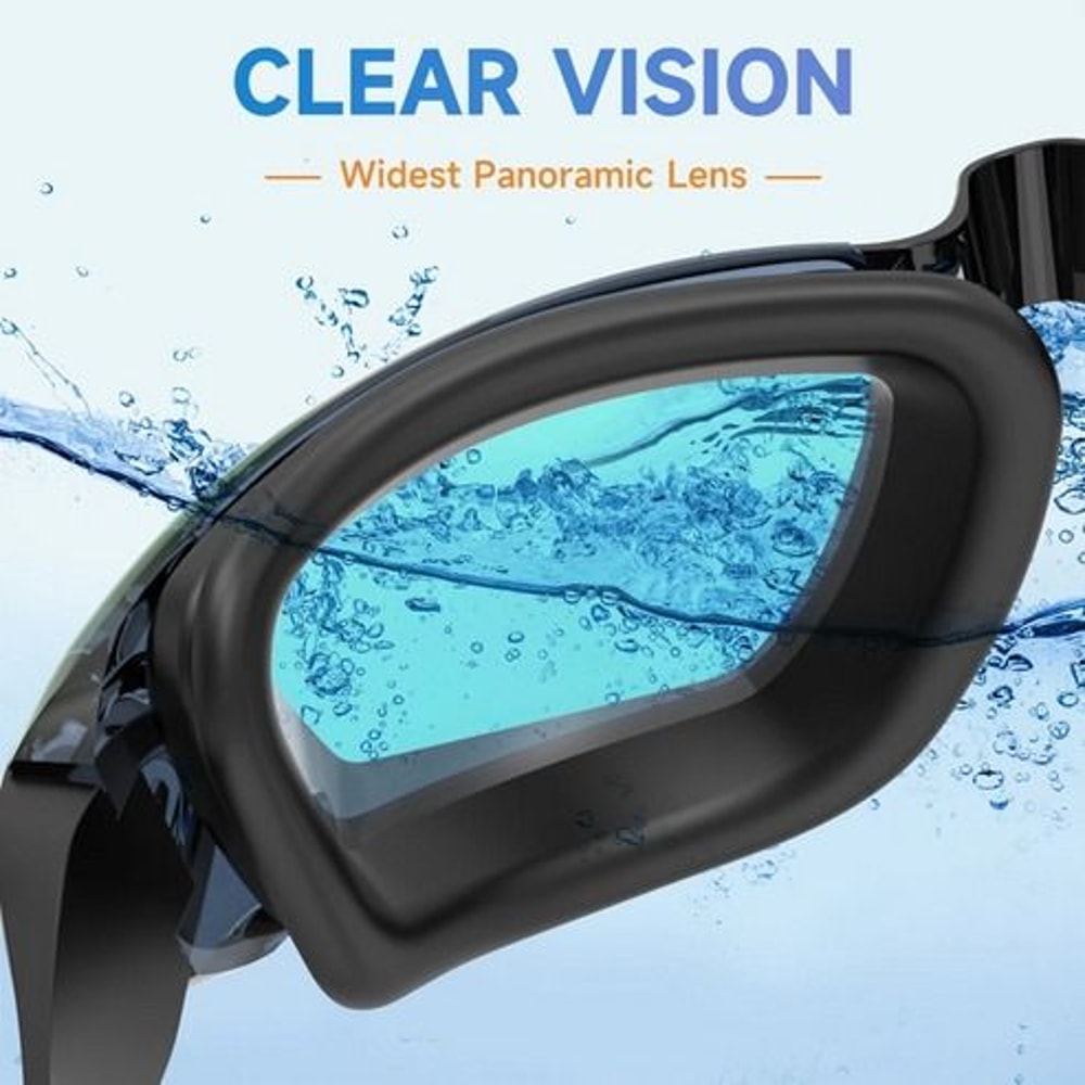 UV AntiFog Swim Goggles Clear Comfortable Glasses For Adults Kids Mirrored Lenses Perfect For Swim 18