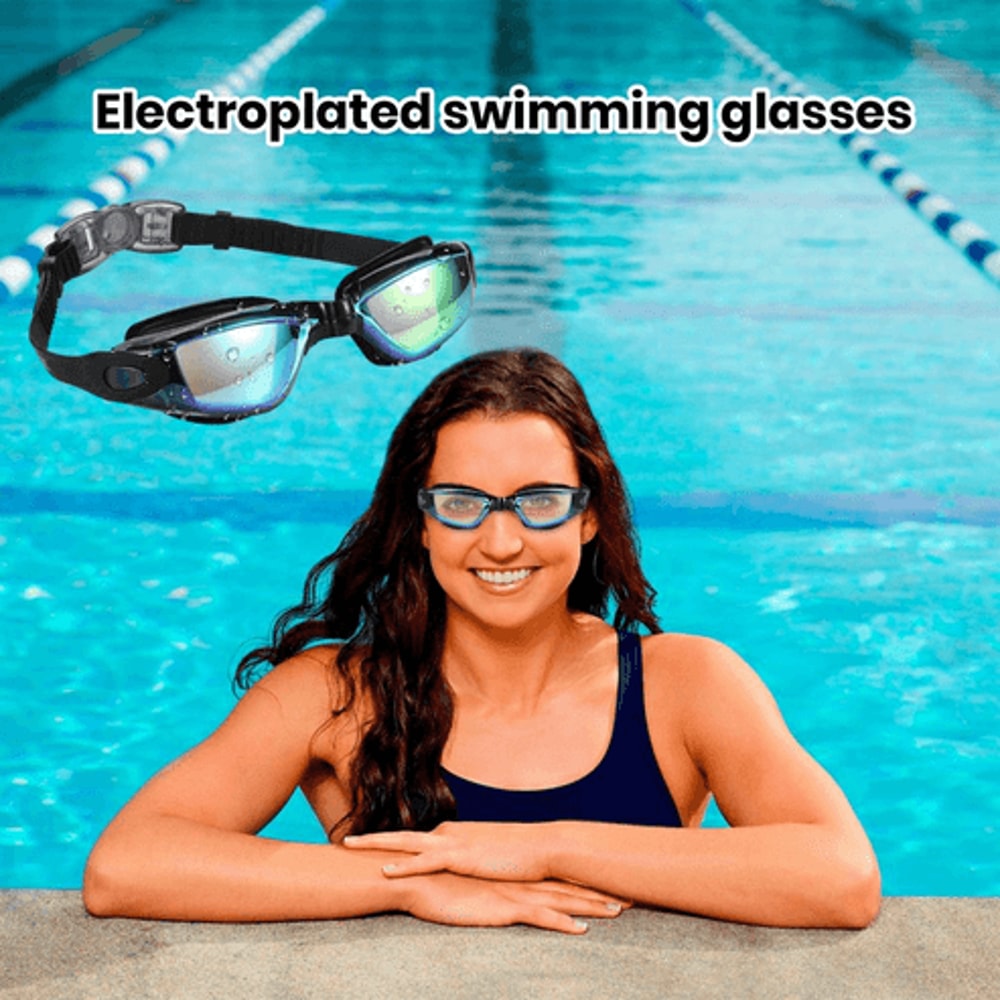 UV AntiFog Swim Goggles Clear Comfortable Glasses For Adults Kids Mirrored Lenses Perfect For Swim 19