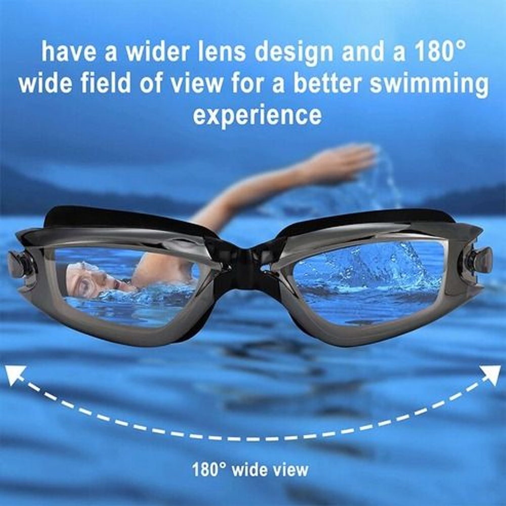 UV AntiFog Swim Goggles Clear Comfortable Glasses For Adults Kids Mirrored Lenses Perfect For Swim 14