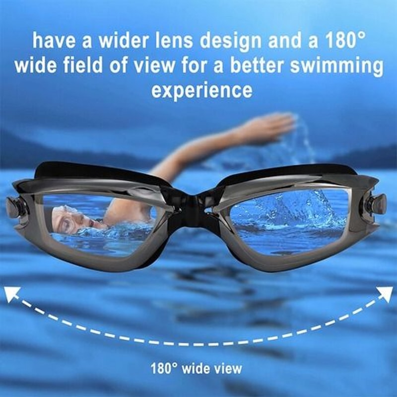 UV AntiFog Swim Goggles Clear Comfortable Glasses For Adults Kids Mirrored Lenses Perfect For Swim 14
