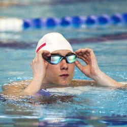 uv anti-fog swim goggles, clear comfortable glasses for adults & kids, mirrored lenses, perfect for swimming