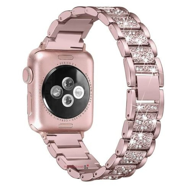 Bling Crystal Strap For Apple IWatch Stainless Steel Watch Band Case Compatible With Apple Watch Ul