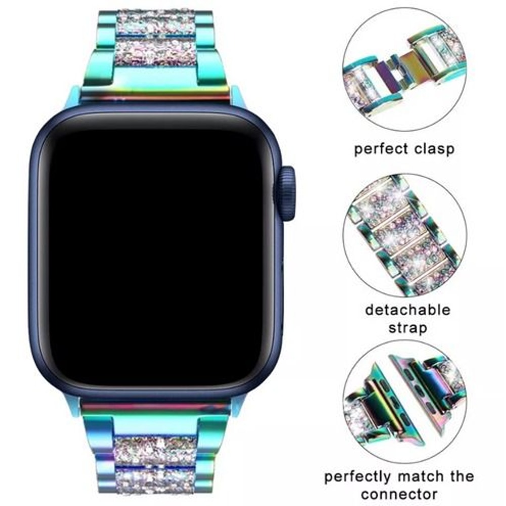 Bling Crystal Strap For Apple IWatch Stainless Steel Watch Band Case Compatible With Apple Watch Ul