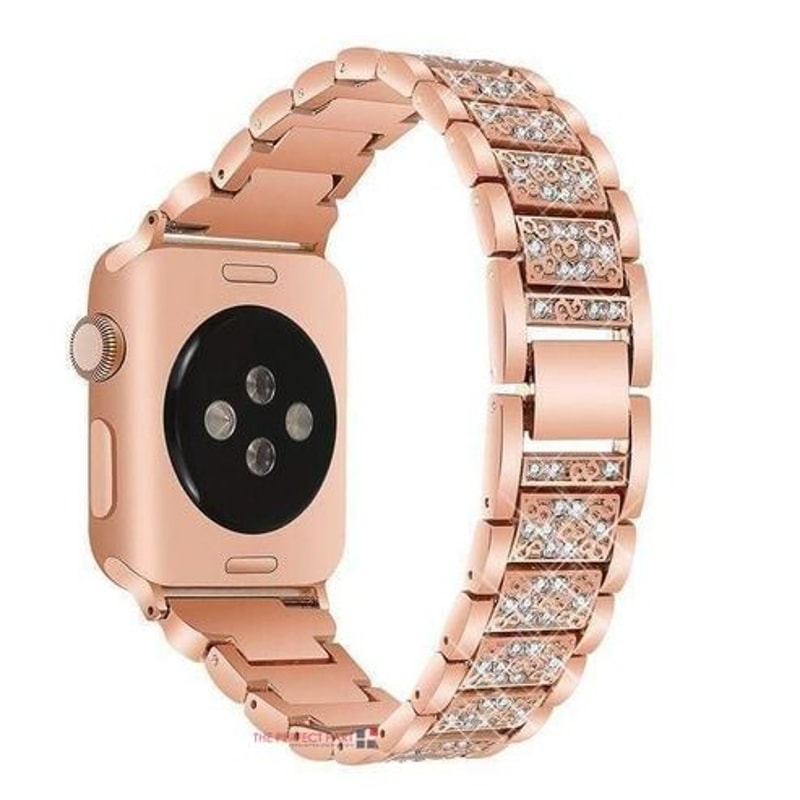 Bling Crystal Strap For Apple IWatch Stainless Steel Watch Band Case Compatible With Apple Watch Ul
