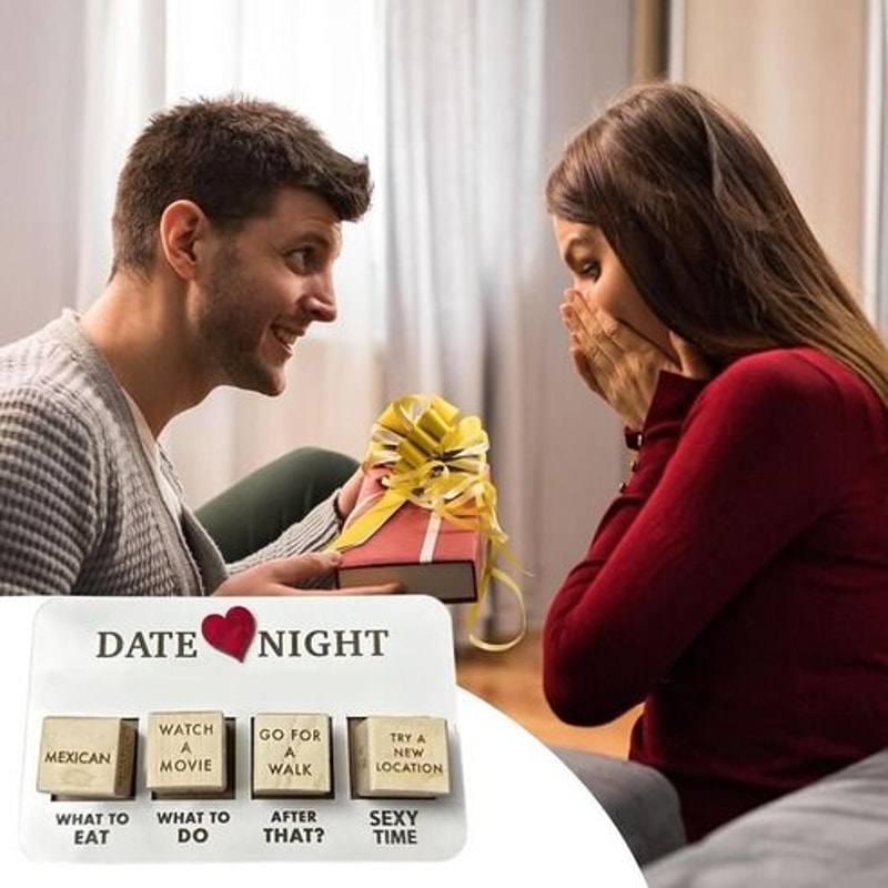 Wooden Date Night Dice Game For Couples After Dark Edition Fun Dice Game For Romantic Evenings 1