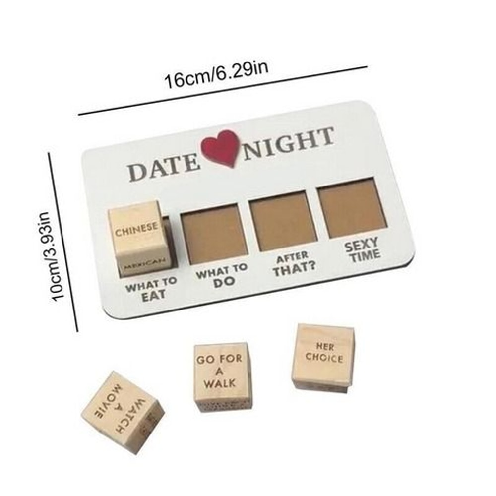 Wooden Date Night Dice Game For Couples After Dark Edition Fun Dice Game For Romantic Evenings 4
