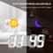 LED Big Wall Clock USB Powered Digital Alarm Snooze Function Auto Brightness 8