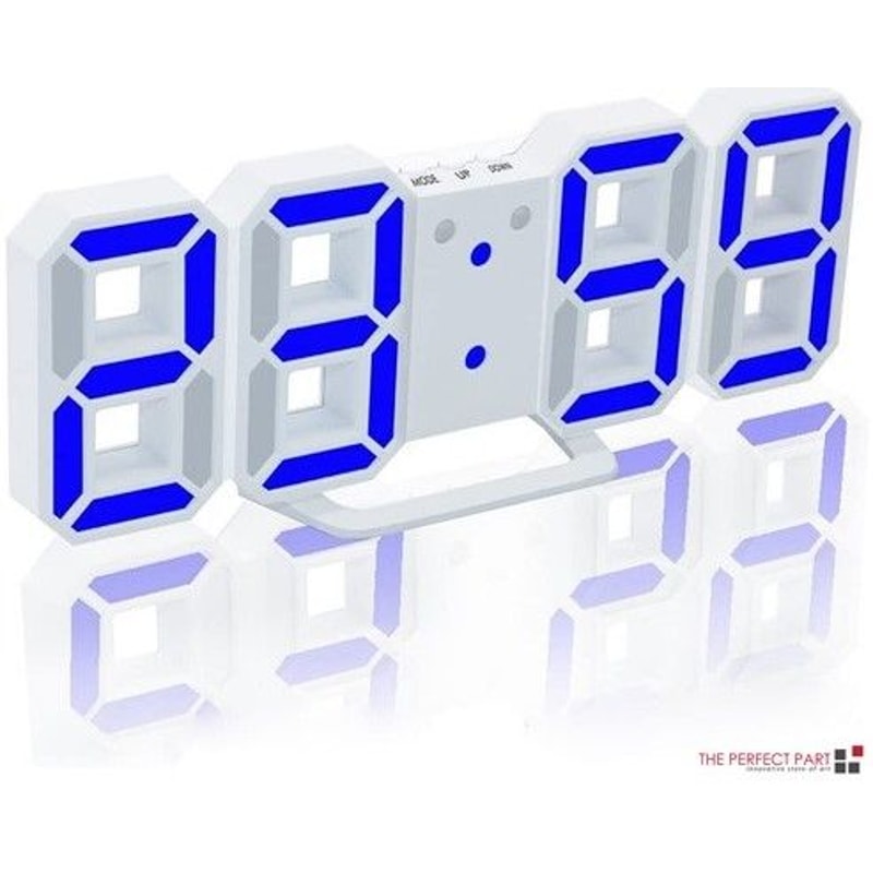 LED Big Wall Clock USB Powered Digital Alarm Snooze Function Auto Brightness 3