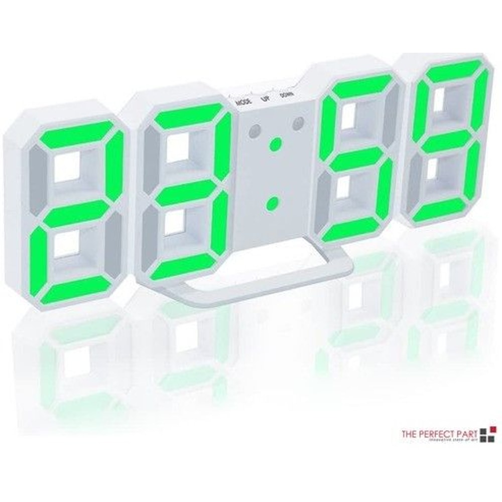 LED Big Wall Clock USB Powered Digital Alarm Snooze Function Auto Brightness 4