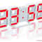 LED Big Wall Clock USB Powered Digital Alarm Snooze Function Auto Brightness 5