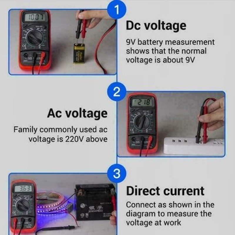 Digital Multimeter AC DC Voltmeter Ammeter Ohmmeter Voltage Tester For Accurate Electrical Measurem 1