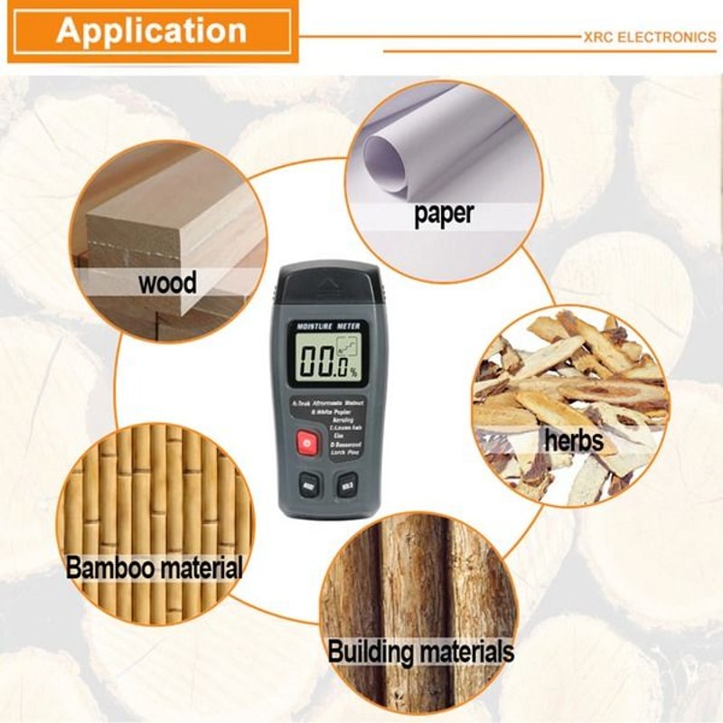 Wood Moisture Meter Detector Digital LCD Tester For Firewood Wood Paper Cardboard Accurate Moistur 14