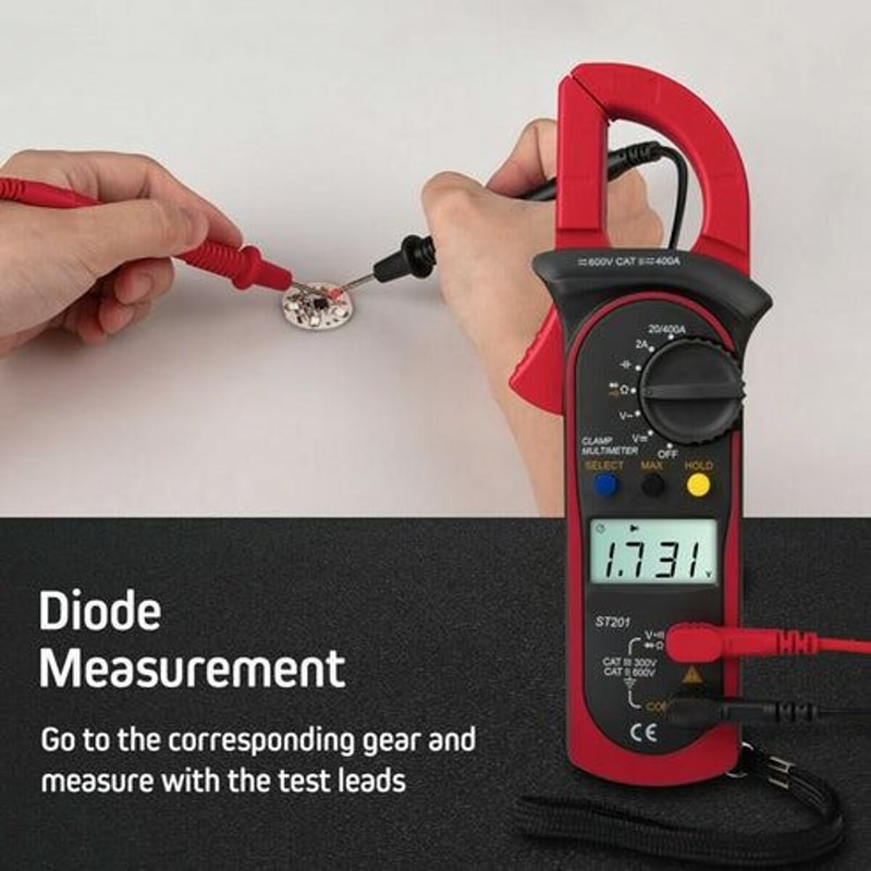 Digital Clamp Meter AC DC Voltage Tester Volt Ohm Amp Auto Range LCD Display 10