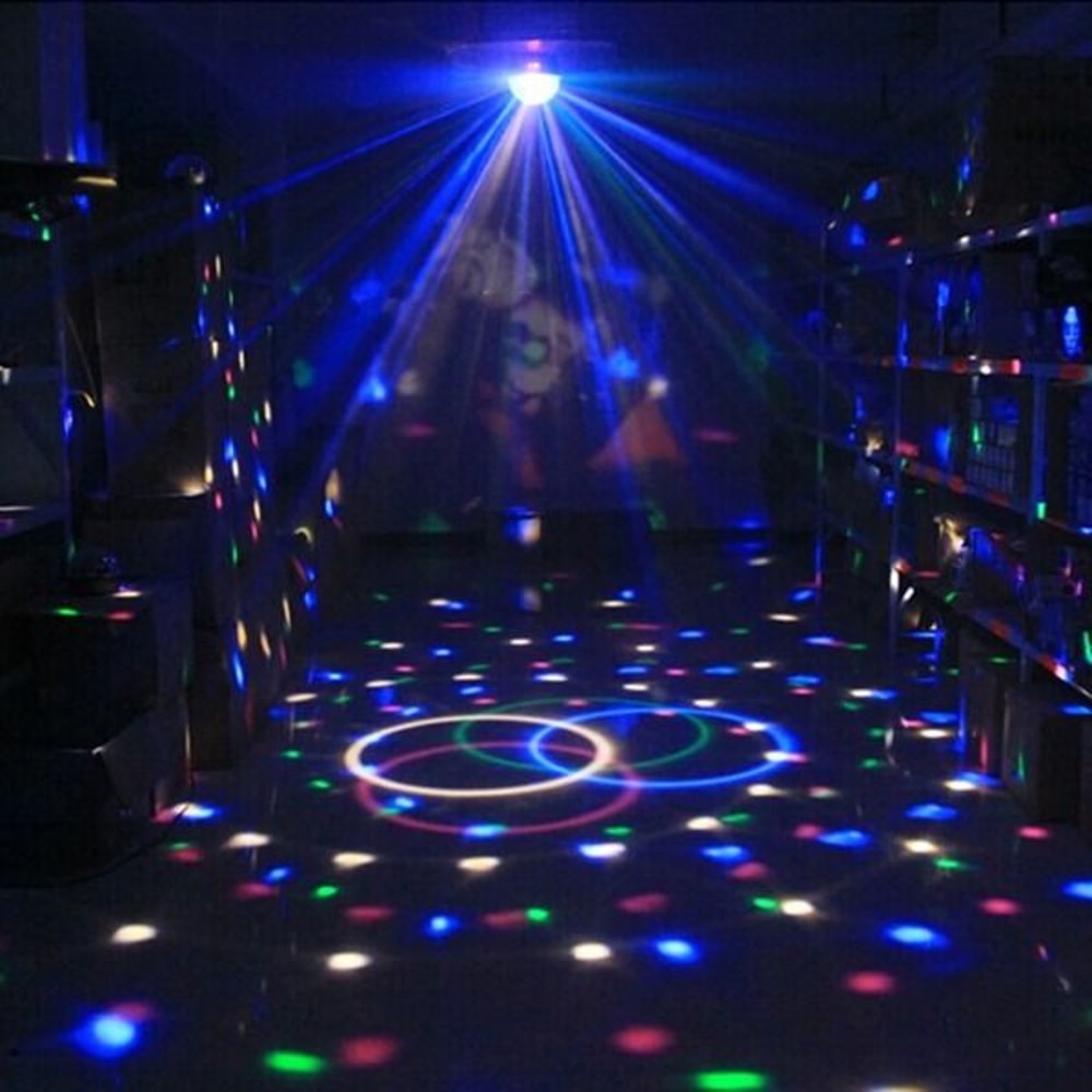 LED DJ Ball Dance Lamp Sound Activated Disco Party Lights Strobe Bulb For Decoration 12
