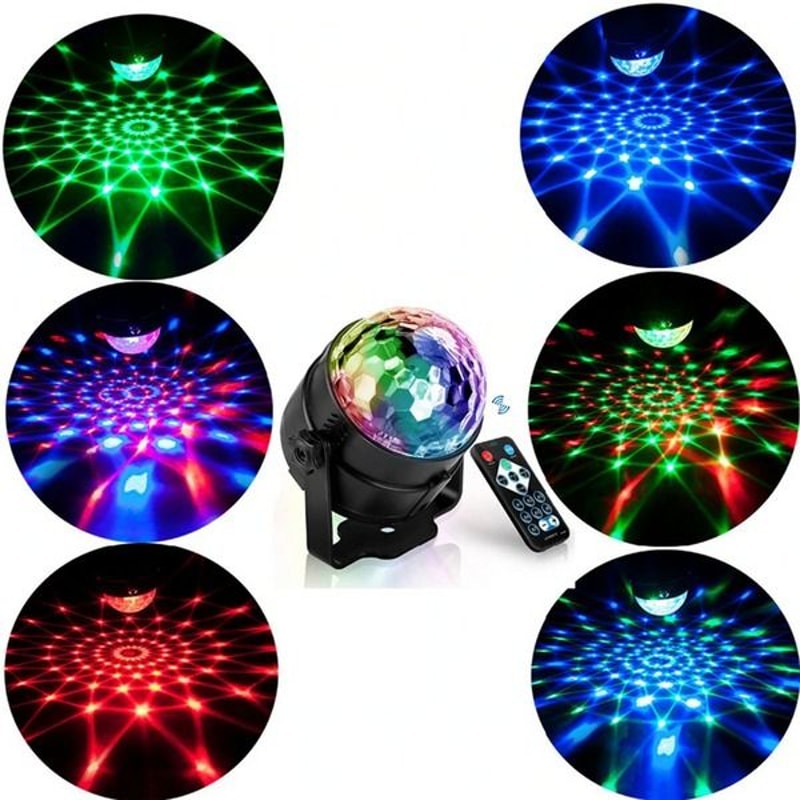 LED DJ Ball Dance Lamp Sound Activated Disco Party Lights Strobe Bulb For Decoration 13