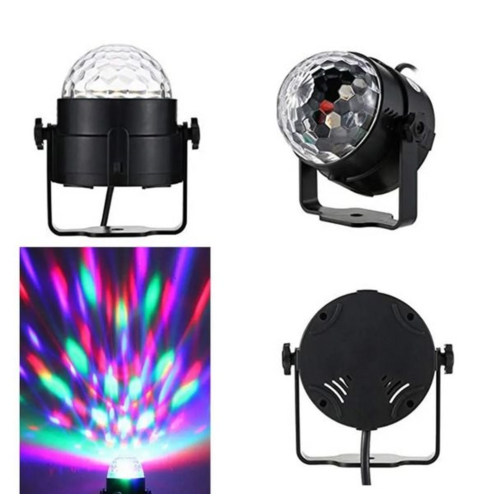 LED DJ Ball Dance Lamp Sound Activated Disco Party Lights Strobe Bulb For Decoration 15