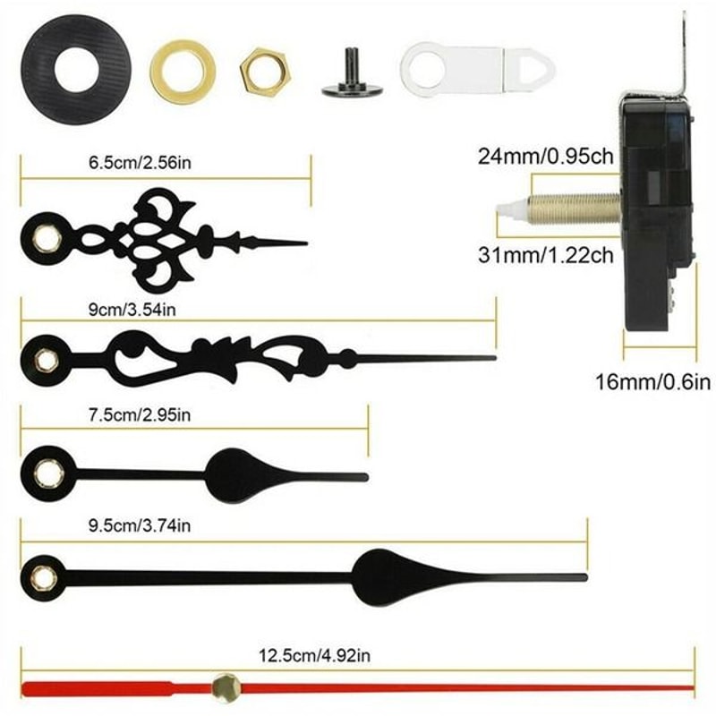 Mechanism Wall Replacement DIY Clock Parts Movement Repair Kit Clock Hands Tool Set For Repair Pro 4