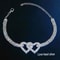 Bling Crystal Ankle Bracelet Double Heart Anklet Love Barefoot Chain Adjustable Sparkly Rhinestone 9