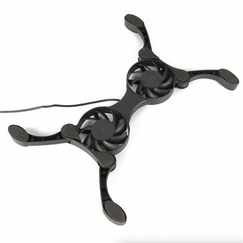 Foldable Slim Fans Cooler Stand Dual USB Cooling Fan Pad For Laptop PC Notebook 5