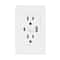 Power Socket Charger AC Dual USB Wall Outlet Port Receptacle Plate Panel 13