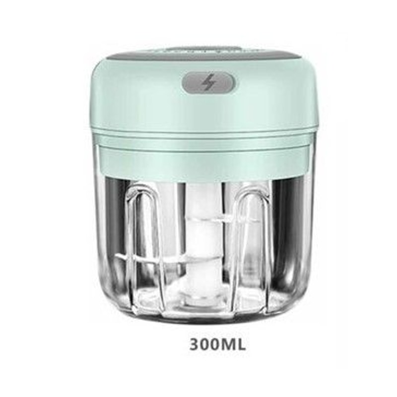 Electric Garlic Press Chopper Mini Blender Onion Chili Fruits Meat Mincer Portable 2
