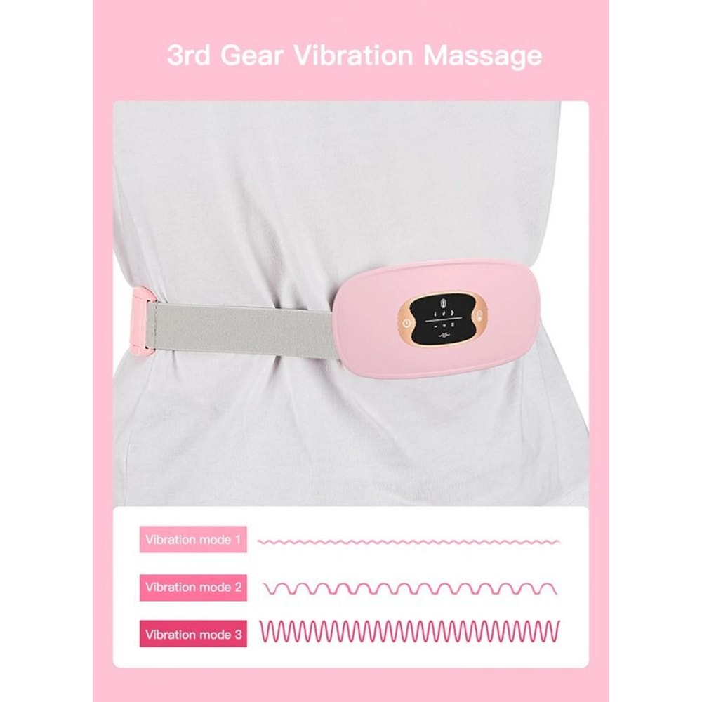 Vibration Pad Belt For Period Pain Relief Electric Heating Menstrual Cramps Relief Belt 11