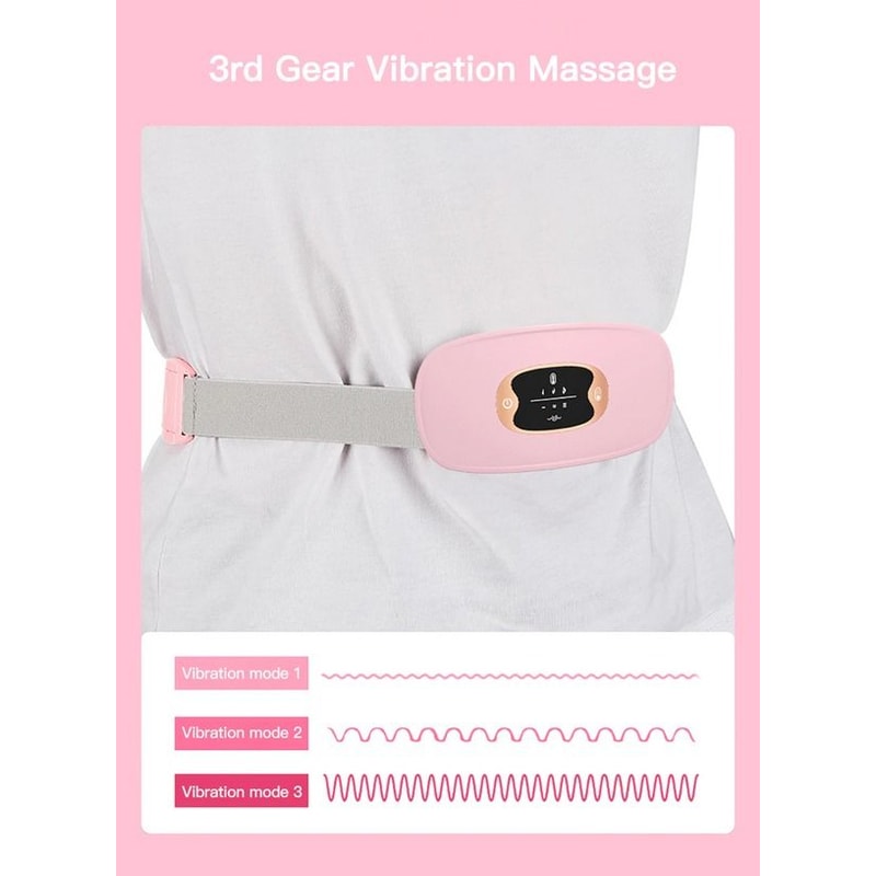 Vibration Pad Belt For Period Pain Relief Electric Heating Menstrual Cramps Relief Belt 11