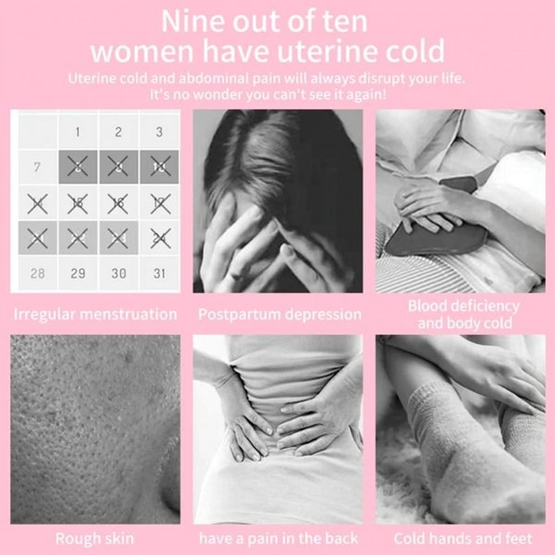 Vibration Pad Belt For Period Pain Relief Electric Heating Menstrual Cramps Relief Belt 13