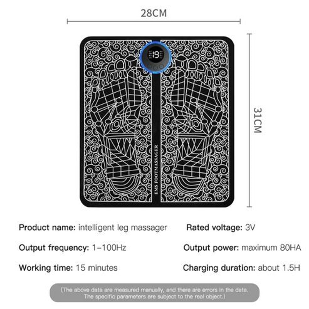 Electric EMS Foot Massager Deep Leg Reshaping Kneading Muscle Pain Relaxation Therapy 10