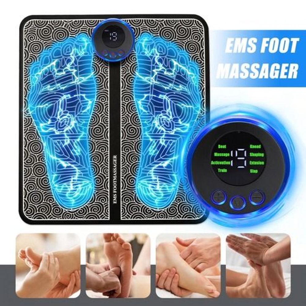 Electric EMS Foot Massager Deep Leg Reshaping Kneading Muscle Pain Relaxation Therapy 0
