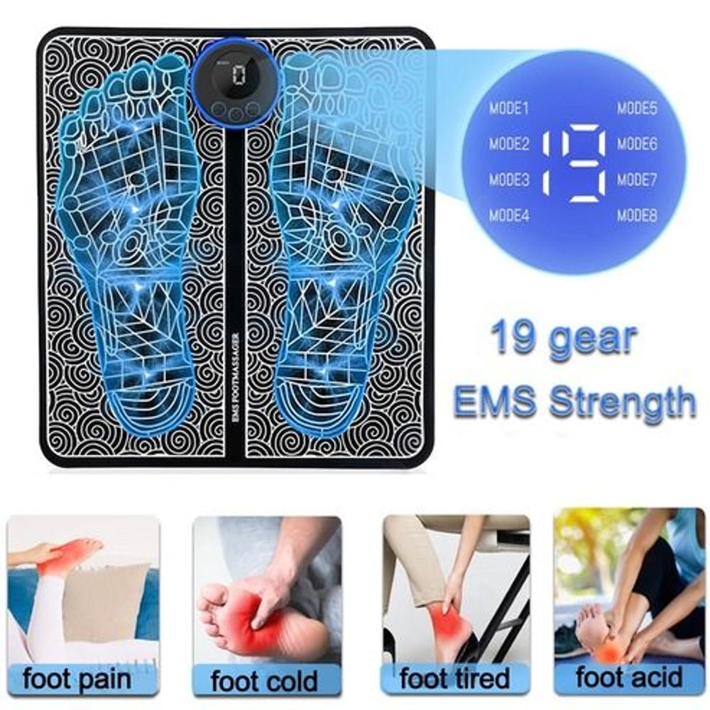 Electric EMS Foot Massager Deep Leg Reshaping Kneading Muscle Pain Relaxation Therapy 15