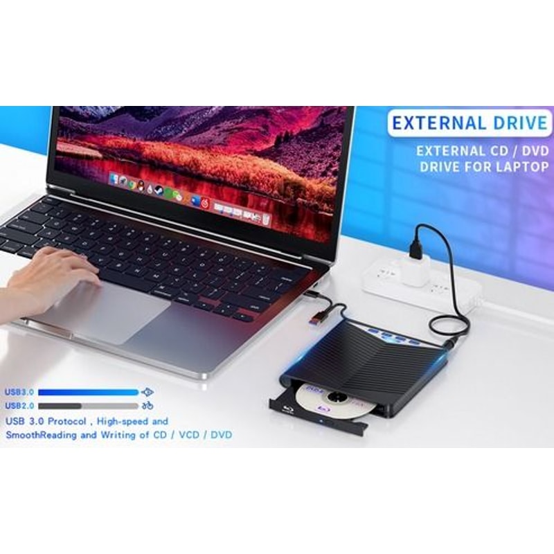 USB External CDDVD Burner For Laptop PC Read Write With USB Support 2