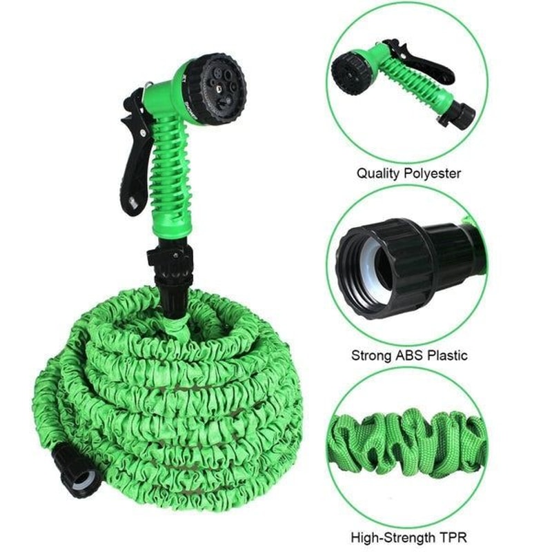 Flexible Garden Water Hose W Spray Nozzle Expanding Expandable Hose For Easy Outdoor Watering 5