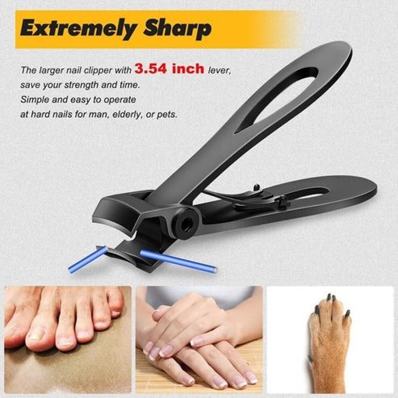 Extra Large Toe Nail Clippers Stainless Steel Cutter For Thick Nails Heavy Duty Pedicure Tool 6