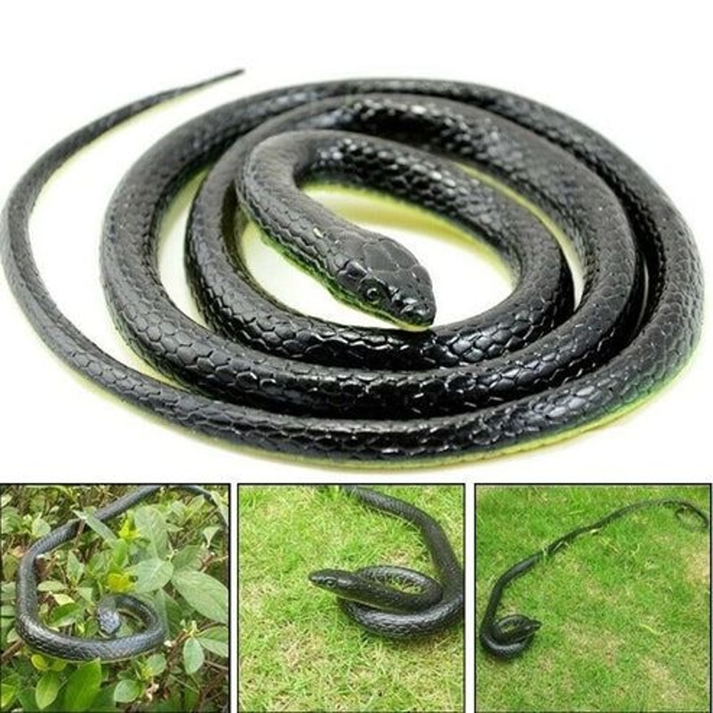 Lifelike Real Scary Fake Snake Rubber Toy For Prank Halloween Party Joke Garden Prop 1